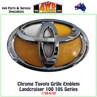Toyota Chrome Grille Badge Emblem 100 105 Series Landcruiser 1/98-8/02