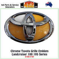 Toyota Chrome Grille Badge Emblem 100 105 Series Landcruiser 5/05-7/07