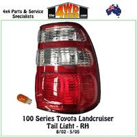 100 105 Series Toyota Landcruiser Tail Light 8/02-5/05 - Right