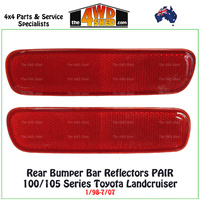 Rear Bumper Bar Reflector 100/105 Series Toyota Landcruiser PAIR