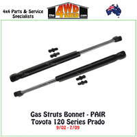 Bonnet Gas Struts Toyota Prado 120 Series (PAIR)