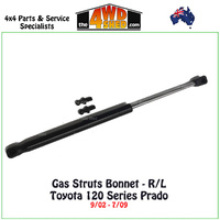 Bonnet Gas Strut Toyota Prado 120 Series (Single Strut Only)