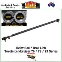 Relay Rod / Drag Link with Tie Rod Ends - Toyota Landcruiser 76/78/79 Series V8