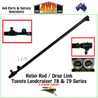 Relay Rod / Drag Link with Tie Rod Ends - Toyota Landcruiser 78 & 79 Series 6cyl