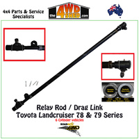 Relay Rod / Drag Link with Tie Rod Ends - Toyota Landcruiser 78 & 79 Series 6cyl