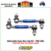 Adjustable Sway Bar Link Kit 10mm Ball Joint 140-185mm Length - TRC1085