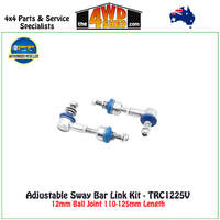 Adjustable Sway Bar Link Kit 12mm Ball Joint 110-125mm Length - TRC1225V