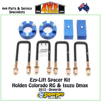 45mm Front & Rear Easy Lift Spacer Kit Holden Colorado RG & Isuzu DMAX 2012-On