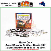 Heavy Duty Swivel Housing & Wheel Bearing Kit Toyota Landcruiser 76 78 79 80 105 Series