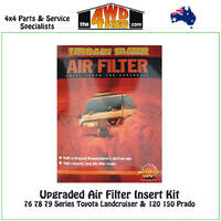 Upgraded Air Filter & Dust Shim Insert Kit Toyota 76 78 79 Series Landcruiser 120 150 Prado 