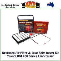 Upgraded Air Filter & Dust Shim Insert Kit Toyota VDJ 200 Series Landcruiser 