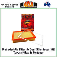 Upgraded Air Filter & Dust Shim Insert Kit Toyota Hilux N80 & Fortuner 