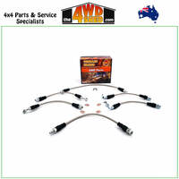 Braided Brake Lines Kits Toyota Landcruiser 76 78 79 Series 1/07-7/12