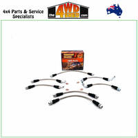 Braided Brake Lines Kits Toyota Landcruiser 76 78 79 Series 8/16-On