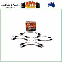 Braided Brake Lines Kits Toyota Landcruiser 76 78 79 Series 8/16-On