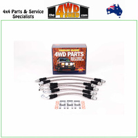 Braided Brake Lines Kits Toyota Landcruiser 80 Series 1/1990-8/1992 - Non ABS