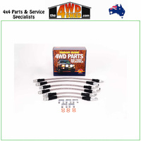 Braided Brake Lines Kits Toyota Landcruiser 80 Series 8/1992-1/1998 - Non ABS