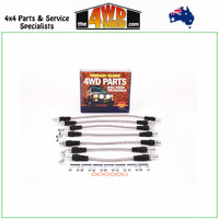 Braided Brake Lines Kits Toyota Landcruiser 80 Series 8/1992-1/1998 - ABS