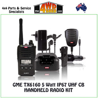 GME TX6160 5 Watt IP67 UHF CB Handheld Radio Kit