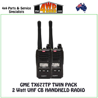 GME TX677TP Twin Pack 2 Watt UHF CB Handheld Radio