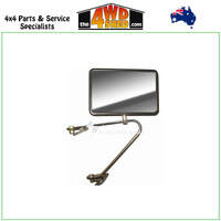 Door Mirror Universal with Long Arm Mounting Bracket - Left or Right