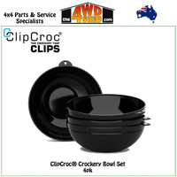 Midnight Black ClipCroc® Bowls 4 Pack