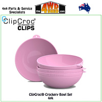 Rose Pink ClipCroc® Bowls 4 Pack