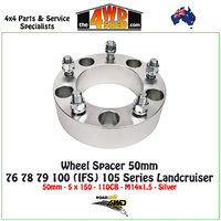 Wheel Spacer 76 78 79 100 (IFS) 105 Series Landcruiser - 50mm