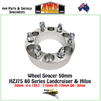 Wheel Spacer 75 60 80 Series Landcruiser & Hilux - 50mm