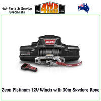 Warn Zeon 10-S Platinum 12V Winch with 30m Spydura Rope