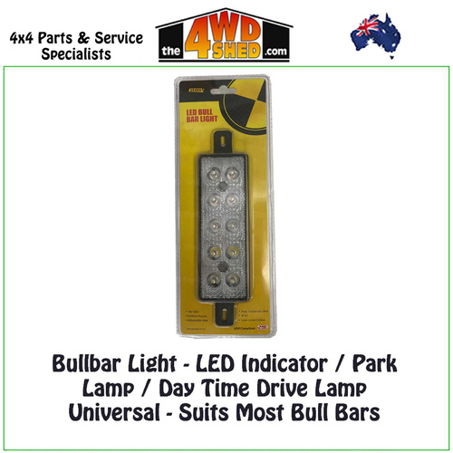 Bullbar Light LED Indicator Park Lamp Day Time Lense - CLEARANCE