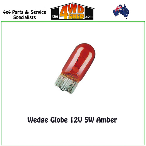 Wedge Globe 12V 5W Amber