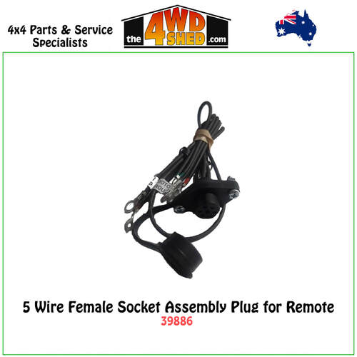 Warn 39886 - 5 Wire Female Socket Assembly Plug for Remote