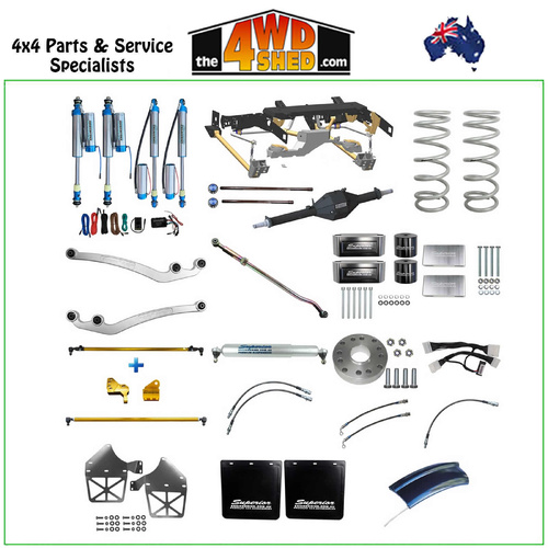 Superior VSB14 Street Legal 3 Inch Lift (75mm) Coil Converted Lift Kit 4T GVM Eligible Toyota Landcruiser 79 Series 2007-2016 Pre-DPF Models