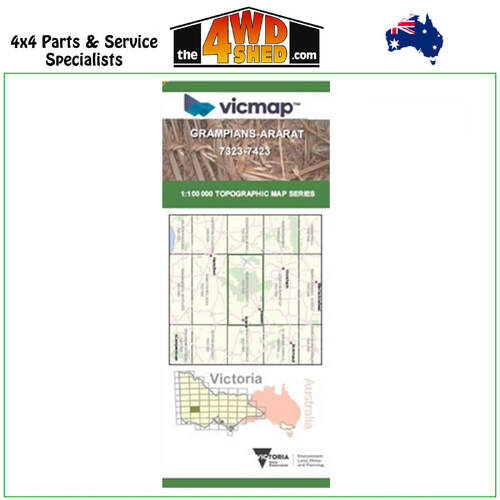 Grampians Ararat VicMap 1:100 000 Topographic Map Series 7323-7423