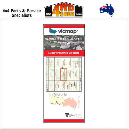Bacchus Marsh North VicMap 1:25 000 Topographic Map Series