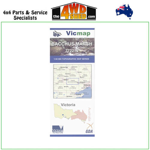 Bacchus Marsh VicMap 1:50 000 Topographic Map Series 7722-N