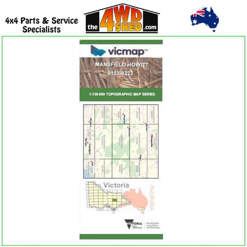 Mansfield Howitt VicMap 1:100 000 Topographic Map Series 8123-8223