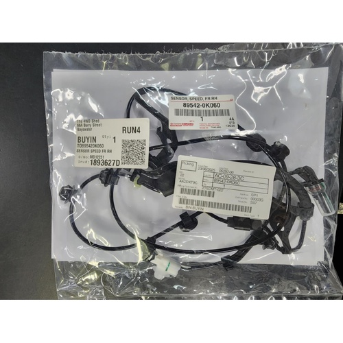 89542-0K060 ABS Speed Sensor Front Right For TOYOTA Hilux 2015-On