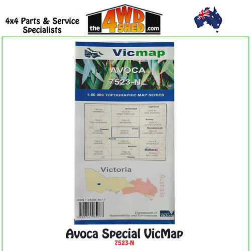 Avoca Special VicMap 1:50 000 Topographic Map Series