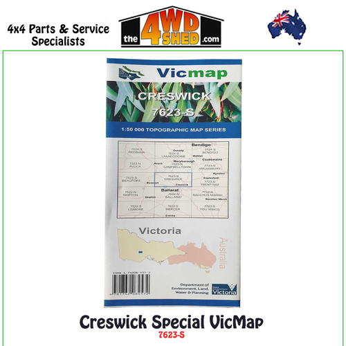Creswick Special VicMap 1:50 000 Topographic Map Series
