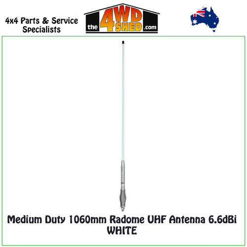 GME UHF Medium Duty 1060mm Radome Antenna 6.6dBi - White
