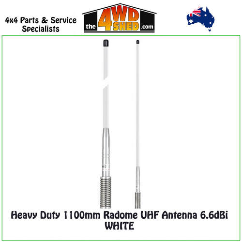 GME UHF Heavy Duty 1100mm Radome Antenna 6.6dBi - White