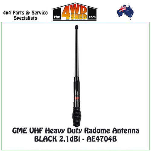 GME UHF Heavy Duty Radome Antenna BLACK 2.1dBi