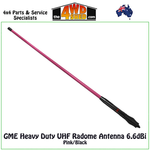 GME UHF Heavy Duty Radome Antenna 6.6dBi Pink / Black