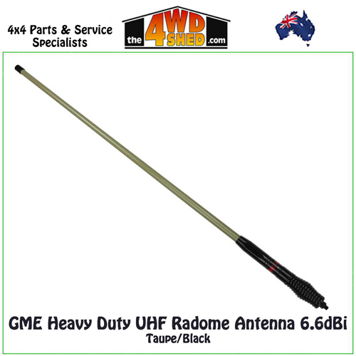 GME UHF Heavy Duty Radome Antenna 6.6dBi Taupe / Black