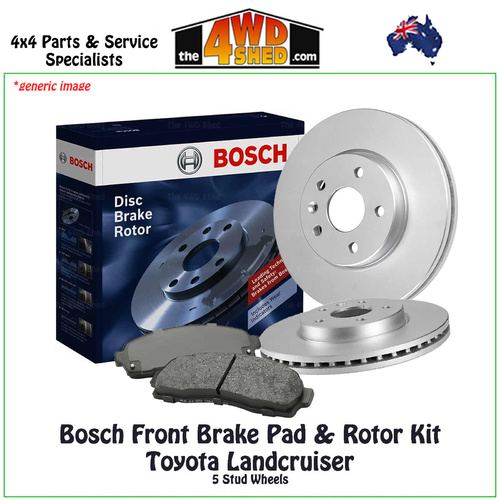Front Disc Brake Pad & Rotor Kit Toyota Landcruiser 