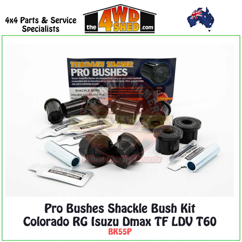 Pro Bush Shackle Bush Kit Holden Colorado RG Isuzu Dmax TF LDV T60