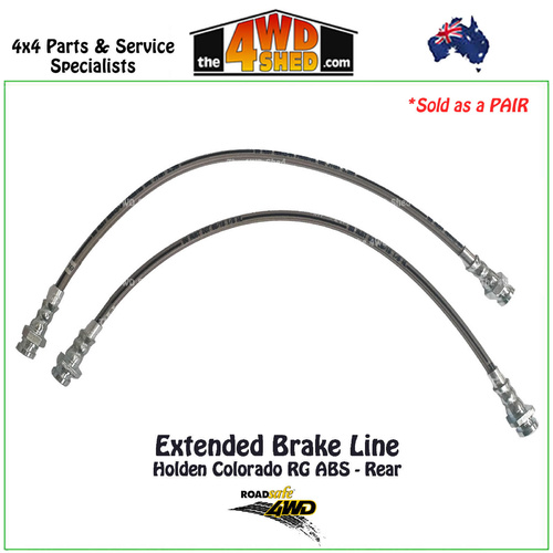 Braided Extended Brake Line Holden Colorado RG ABS Rear inc RH & LH lines