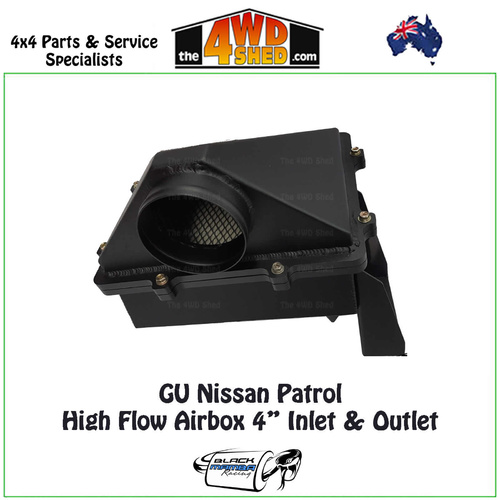 GU Nissan Patrol High Flow Airbox 4" Inlet & Outlet